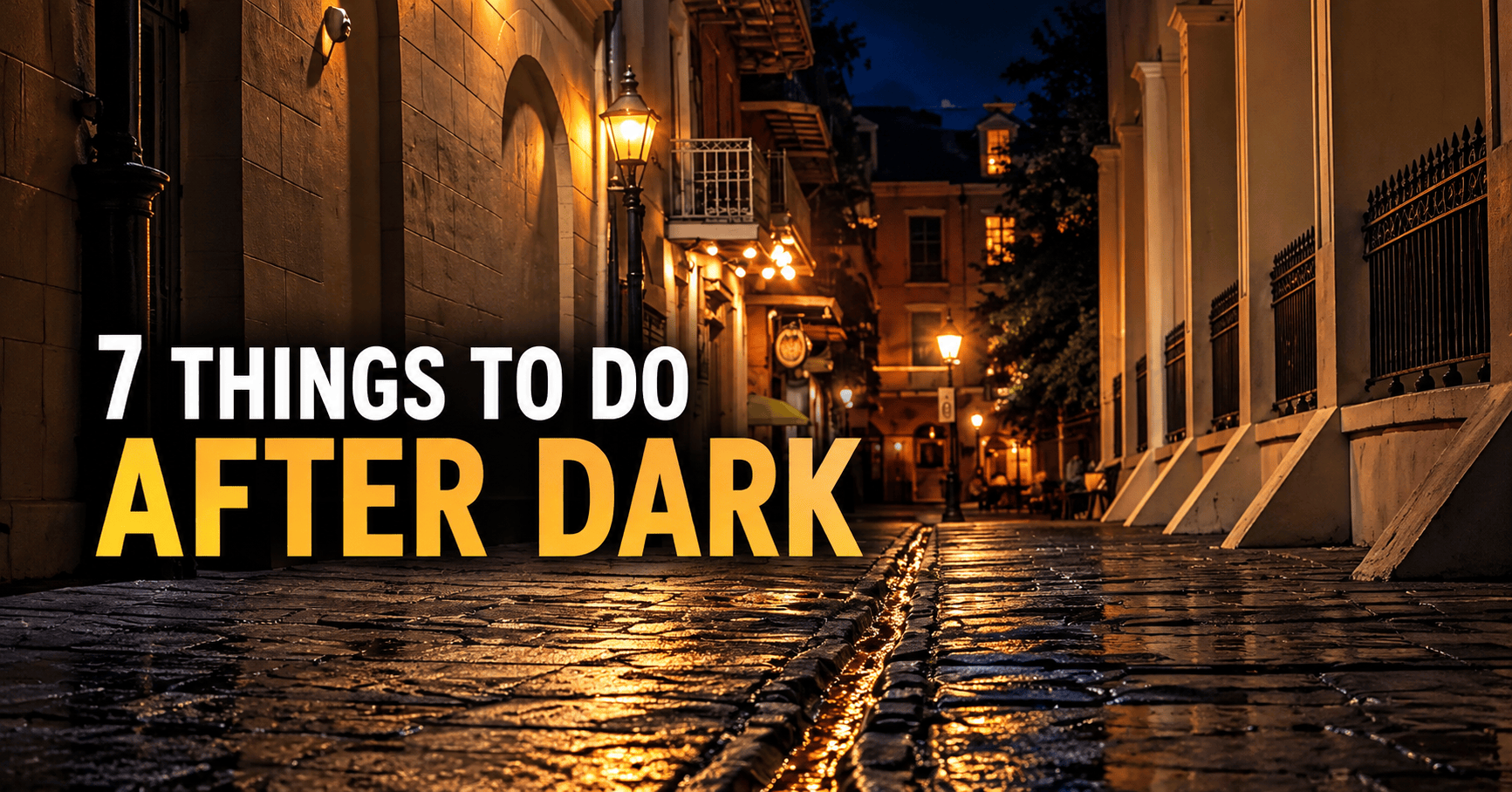 Pirates Alley at night in the French Quarter of New Orleans